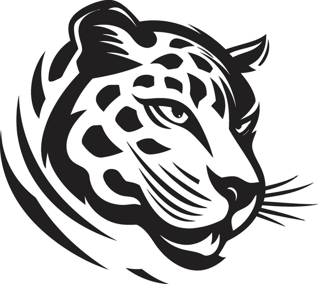 Untamed Prowess Black Leopard Vector Logo Roaring Elegance Black Leopard Emblem Excellence
