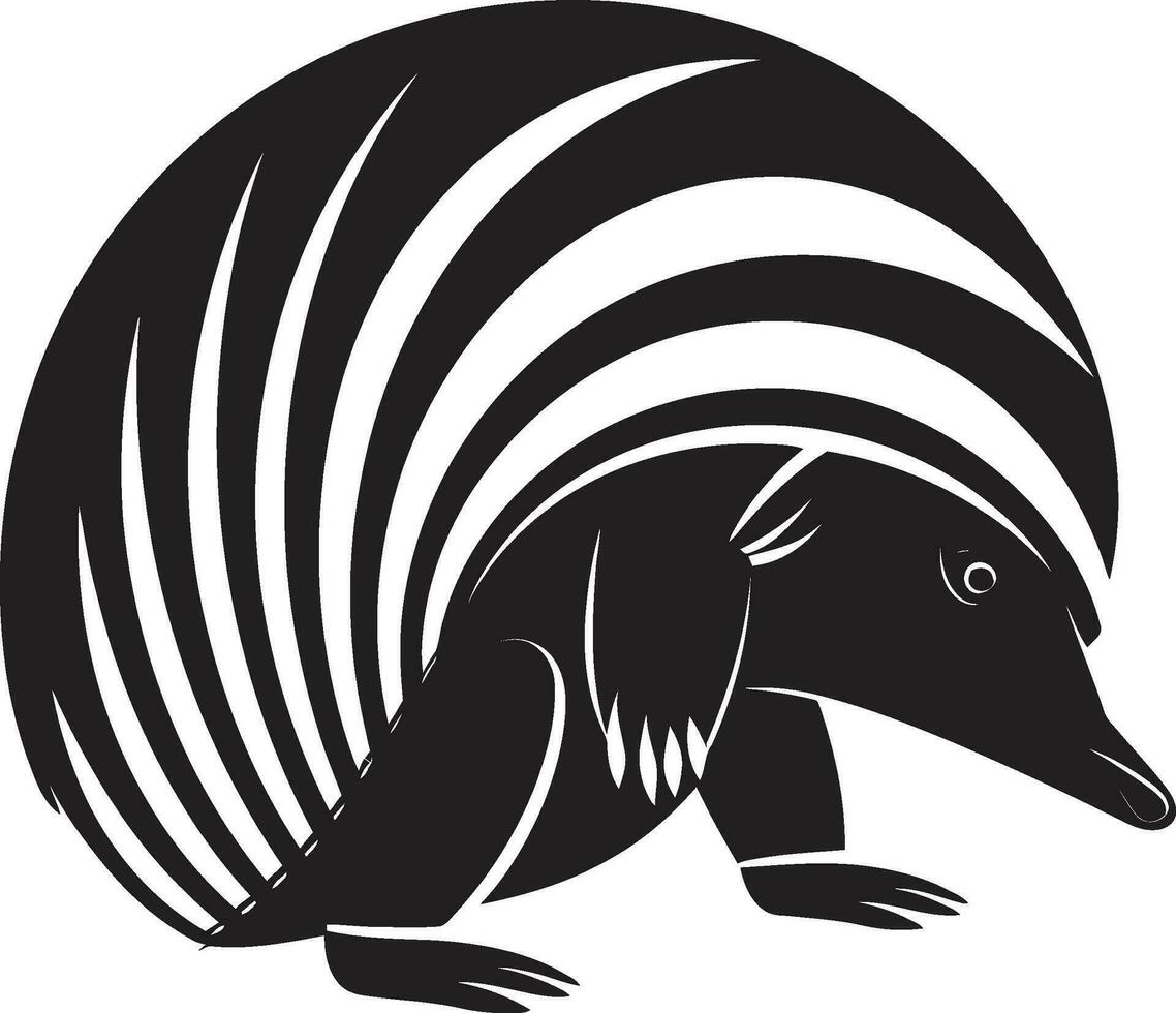 elegante líneas vector armadillo diseño negro vector armadillo un marca de misterio