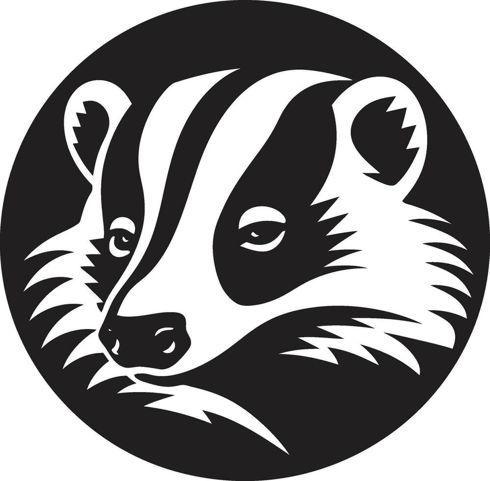 Geometric Badger Icon Artistic Badger Symbol vector