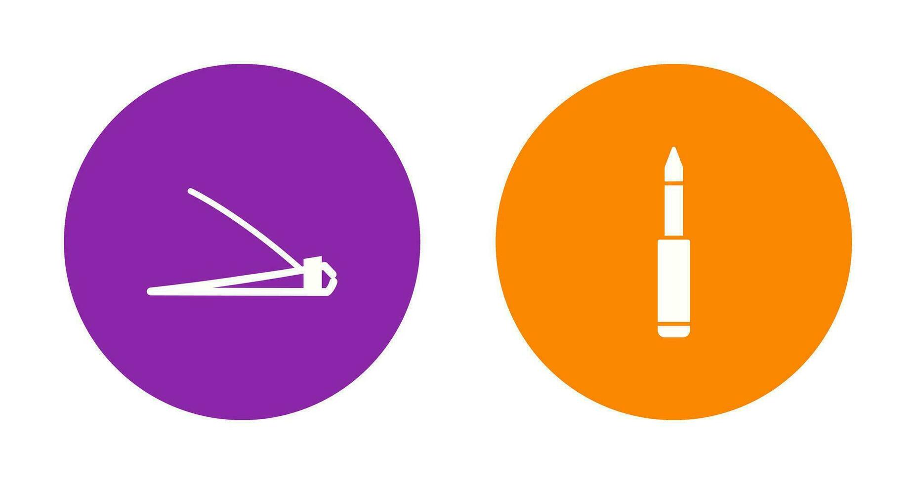 Nailcutter and  Eyeliner Icon vector