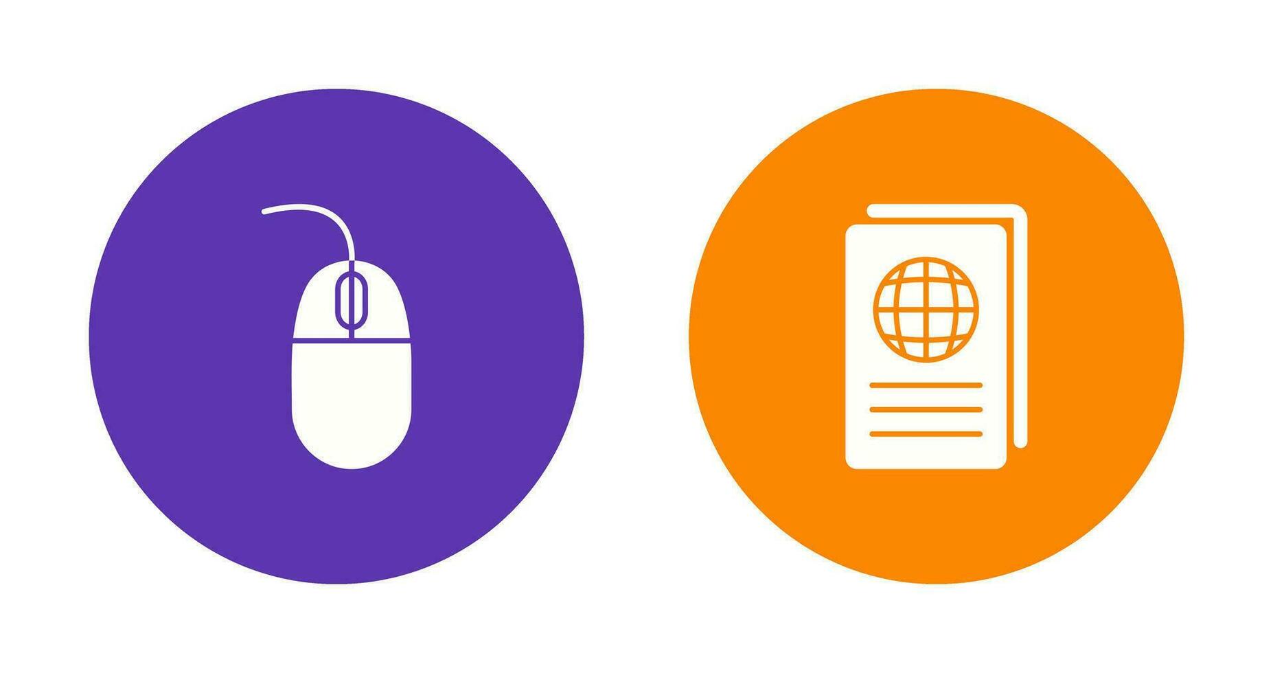Mouse and Global Report Icon vector