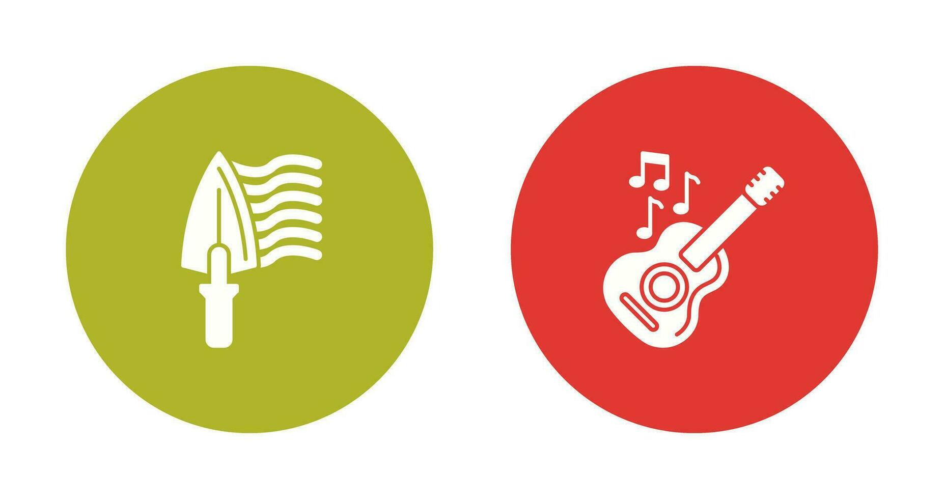 Trowel and Guitar Icon vector