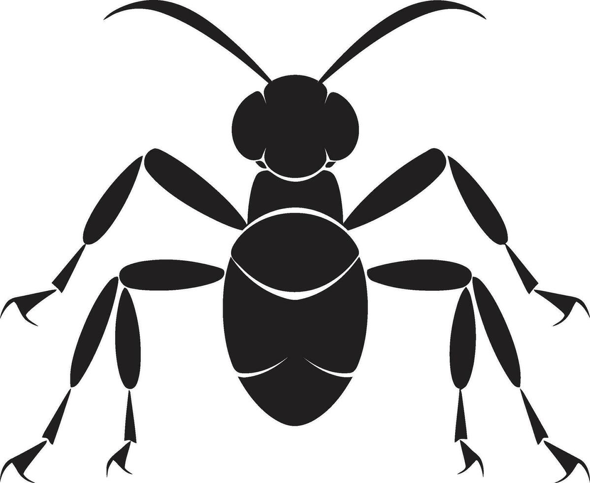 Sleek and Stylish Black Vector Ant Emblem Black Vector Ant Logo A Mark of Distinction