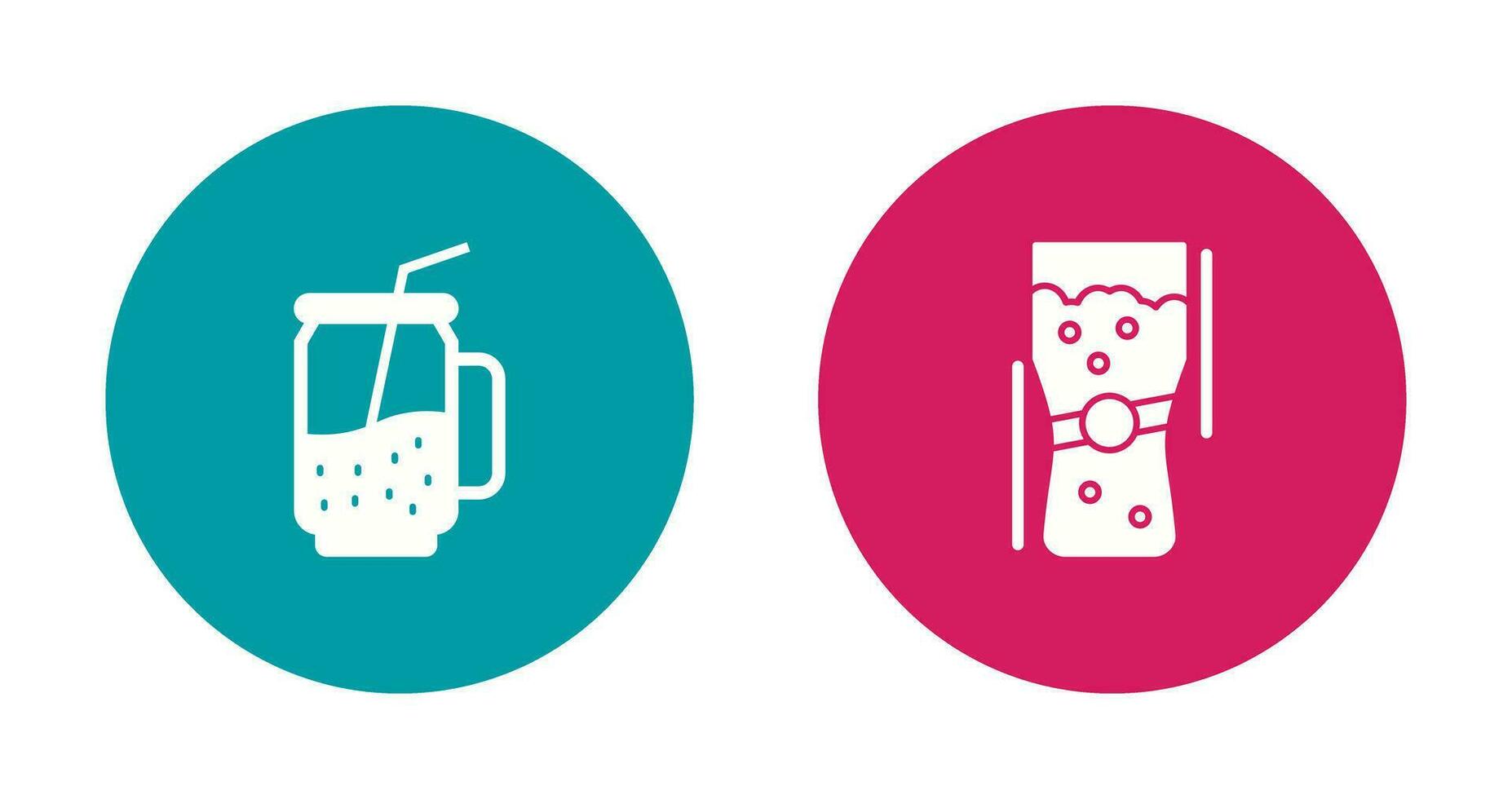 Cocktail and Pint Of Beer Icon vector