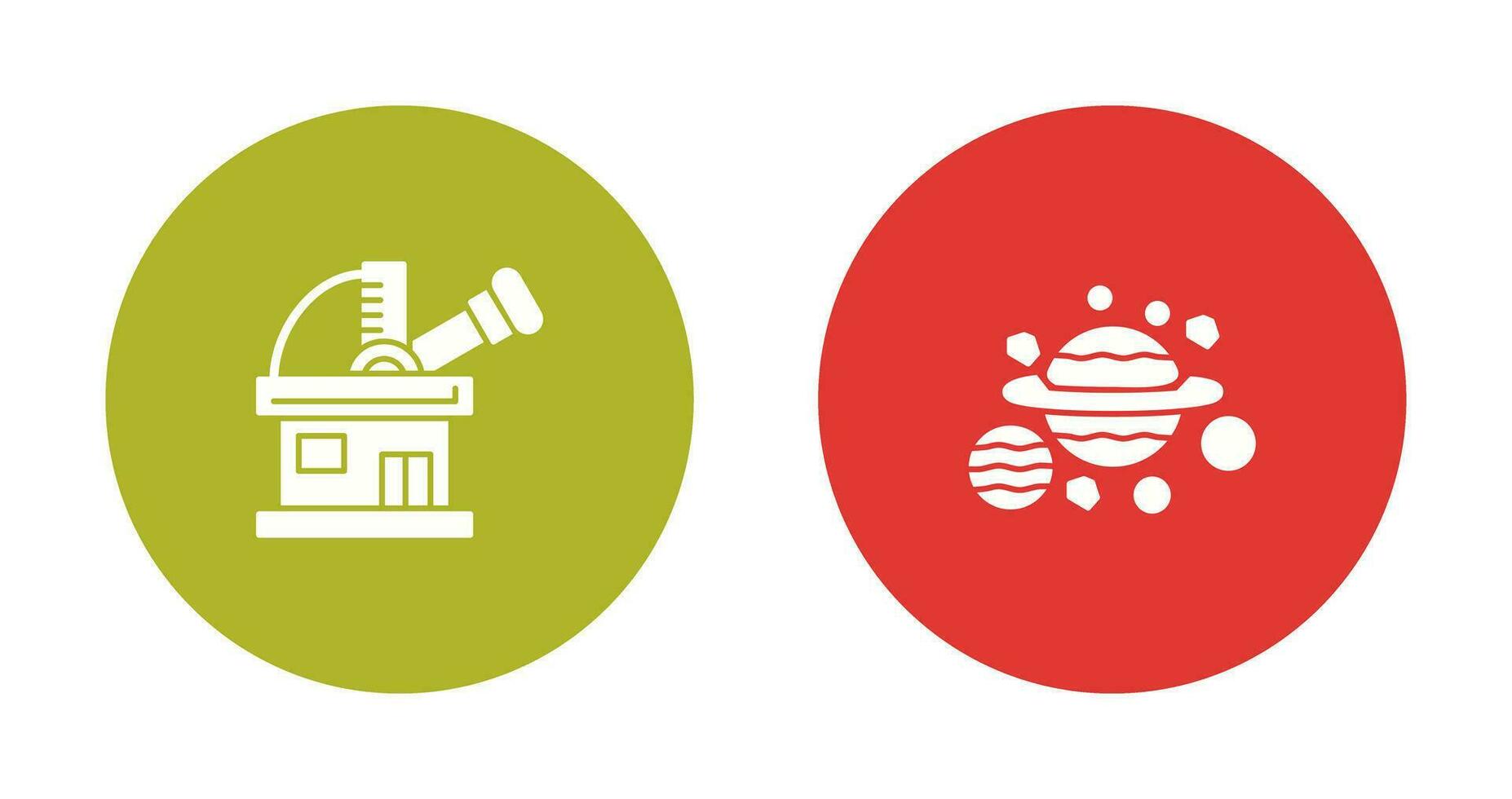 observatory and planets Icon vector