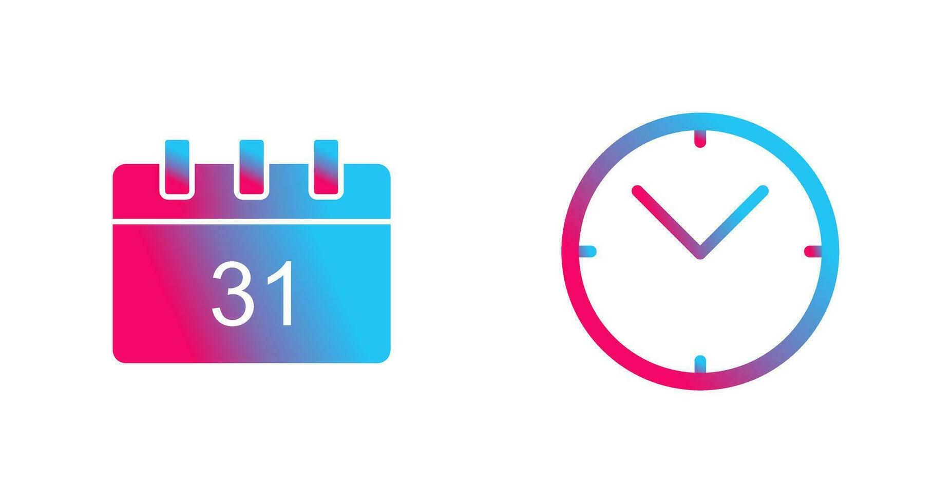 calendar and clock Icon vector