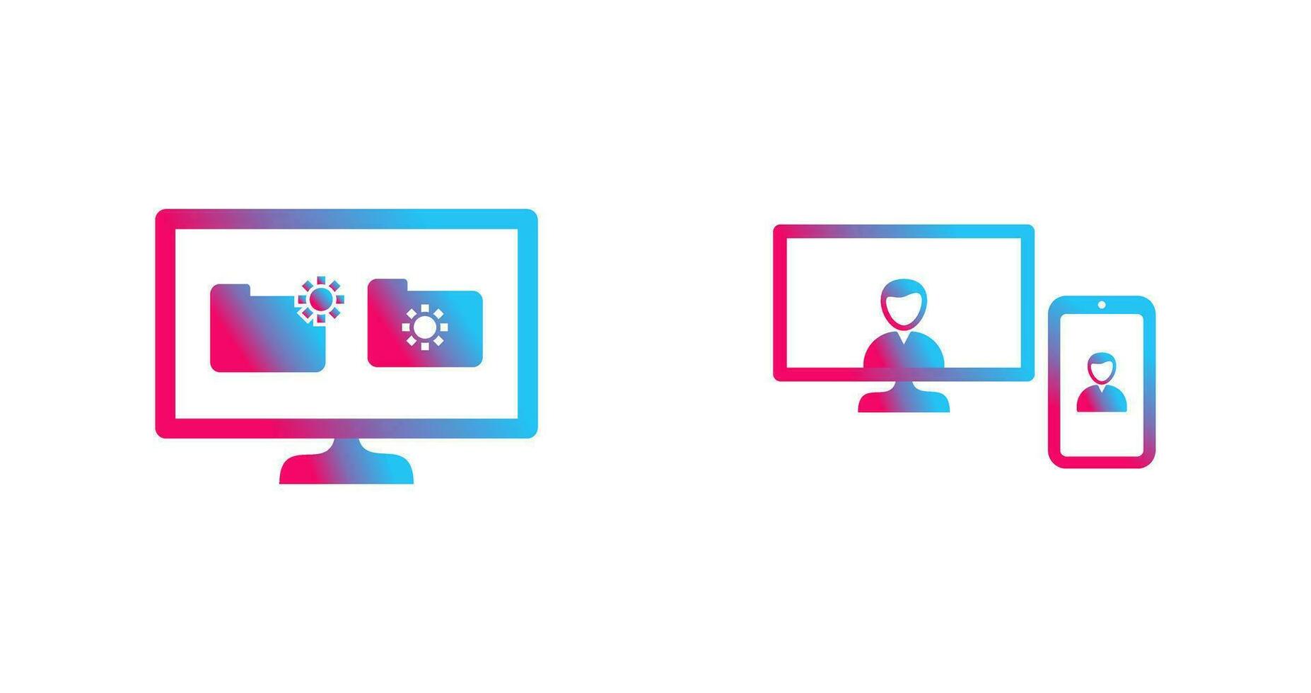 video call and corrupted data Icon vector