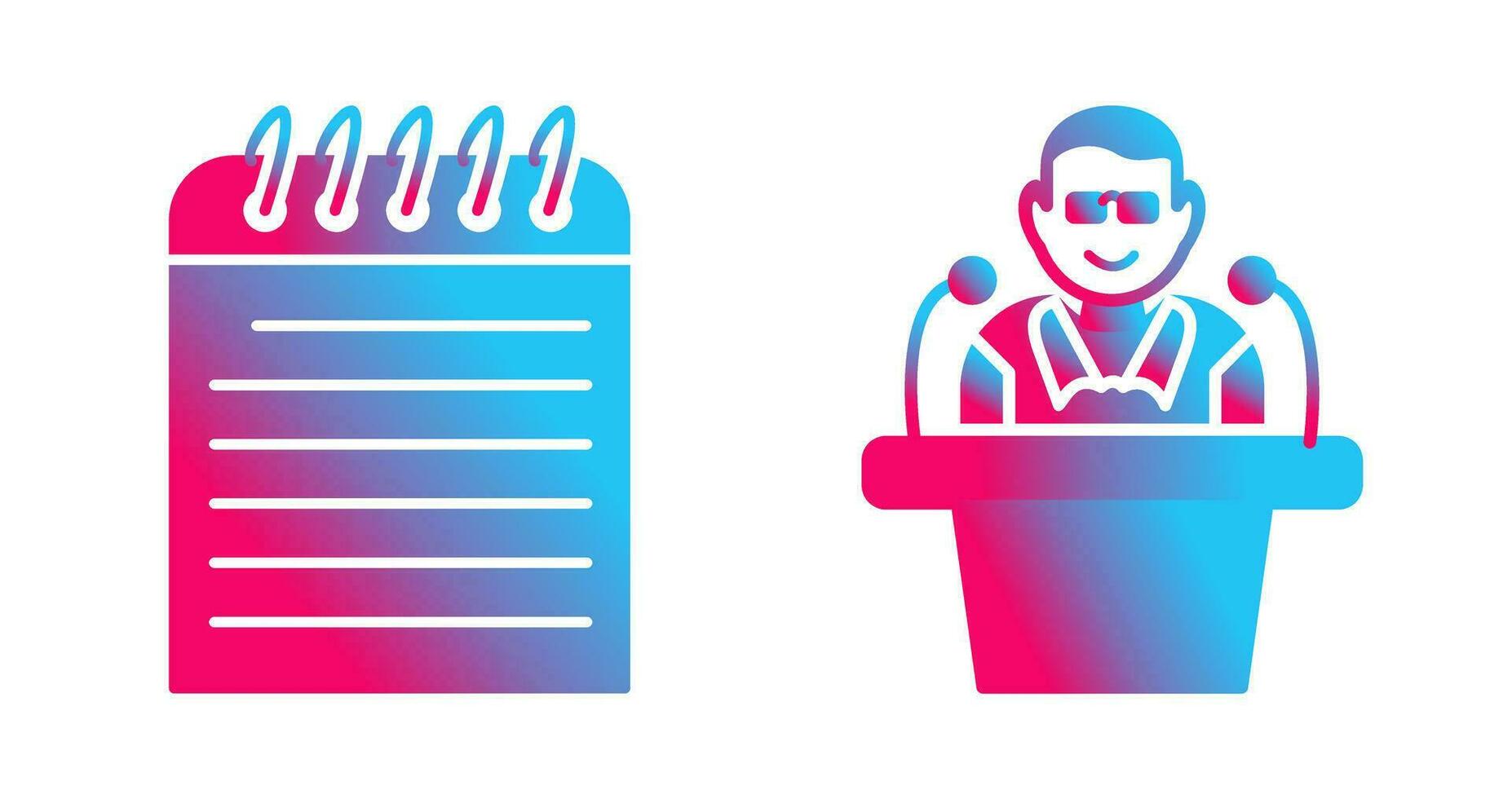Note and Lecture Icon vector