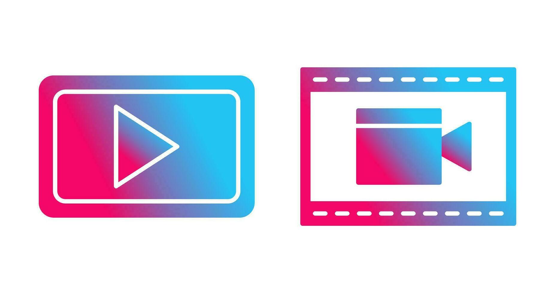 Video Communication and Video and Animation Icon vector