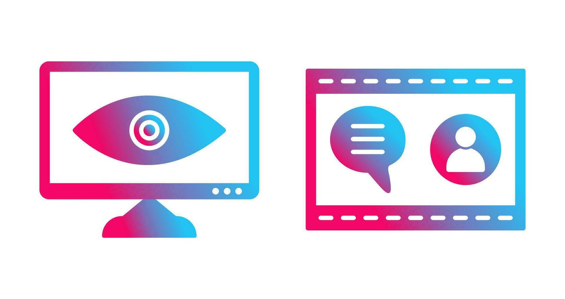 Web Visibility and Web Support  Icon vector
