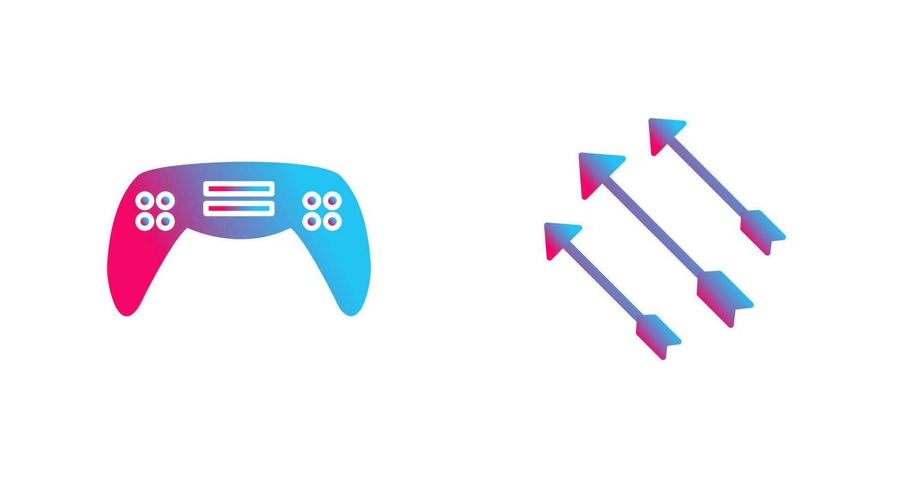 Gaming Console and Arrows Icon vector