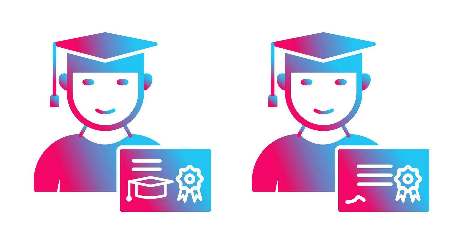 Receiving Dewgree and Receiving Diploma Icon vector
