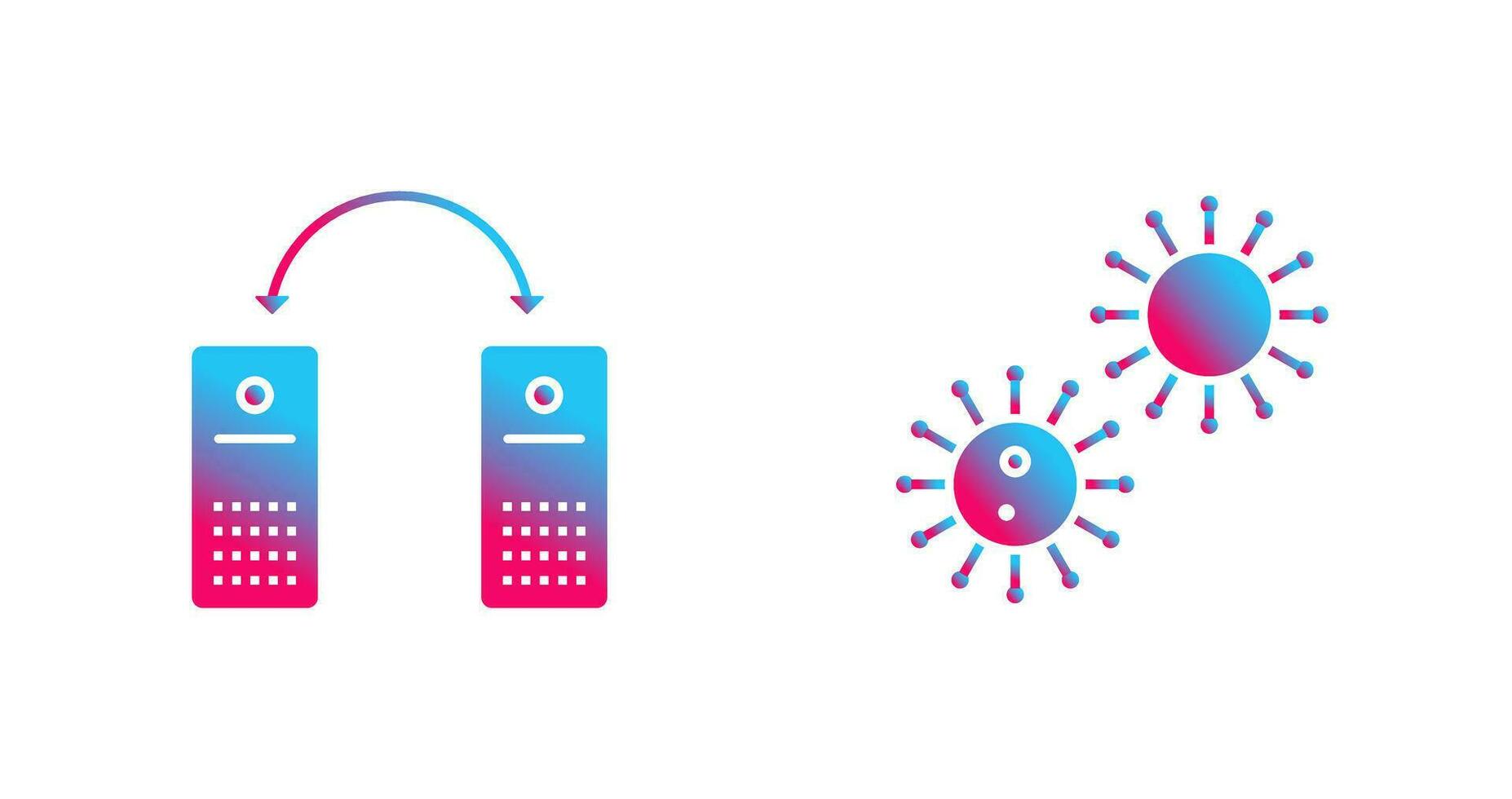 virus and network files  Icon vector