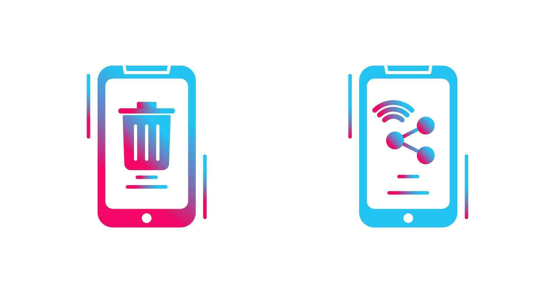 Delete and Device Icon vector