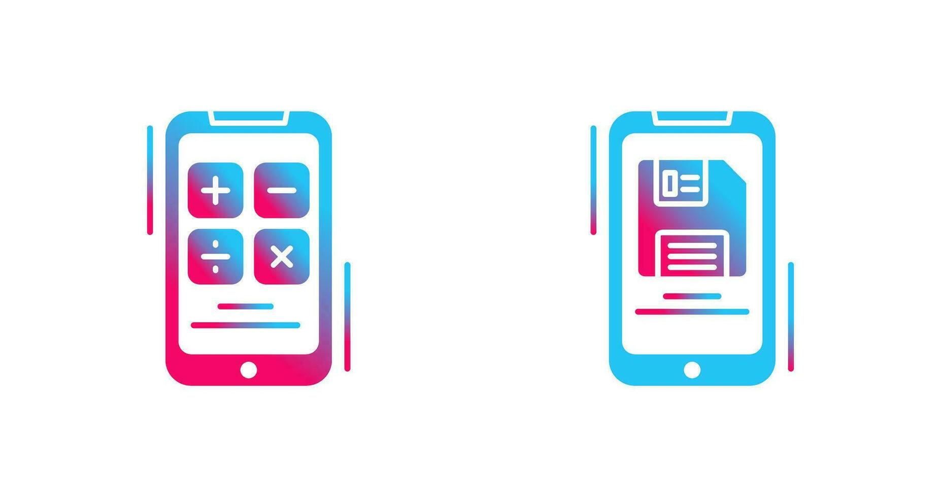 Calculator and Backup file Icon vector