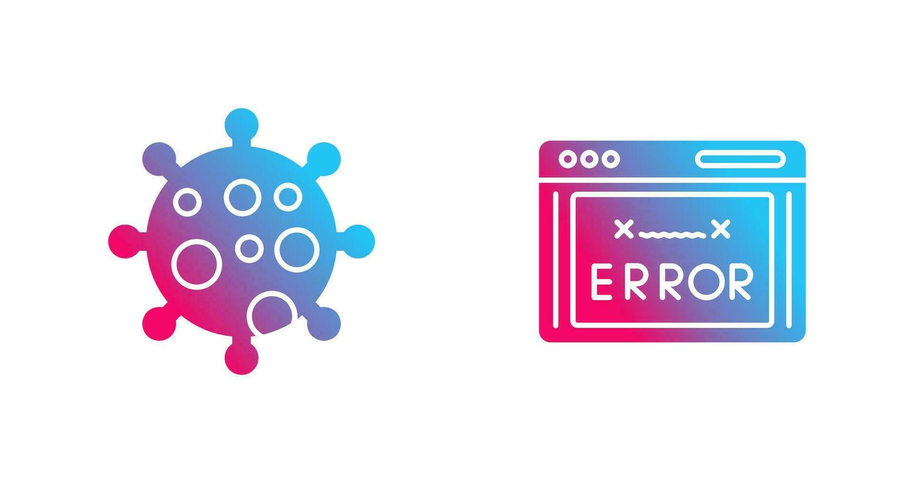 Virus and Error Code Icon vector