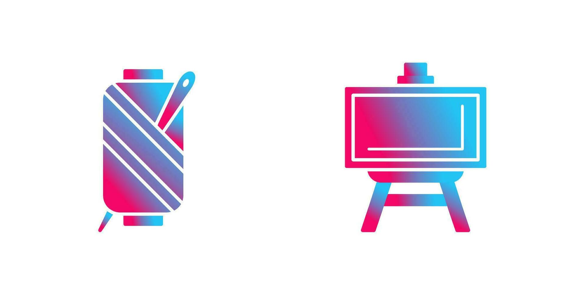 Needle and Easel Icon vector