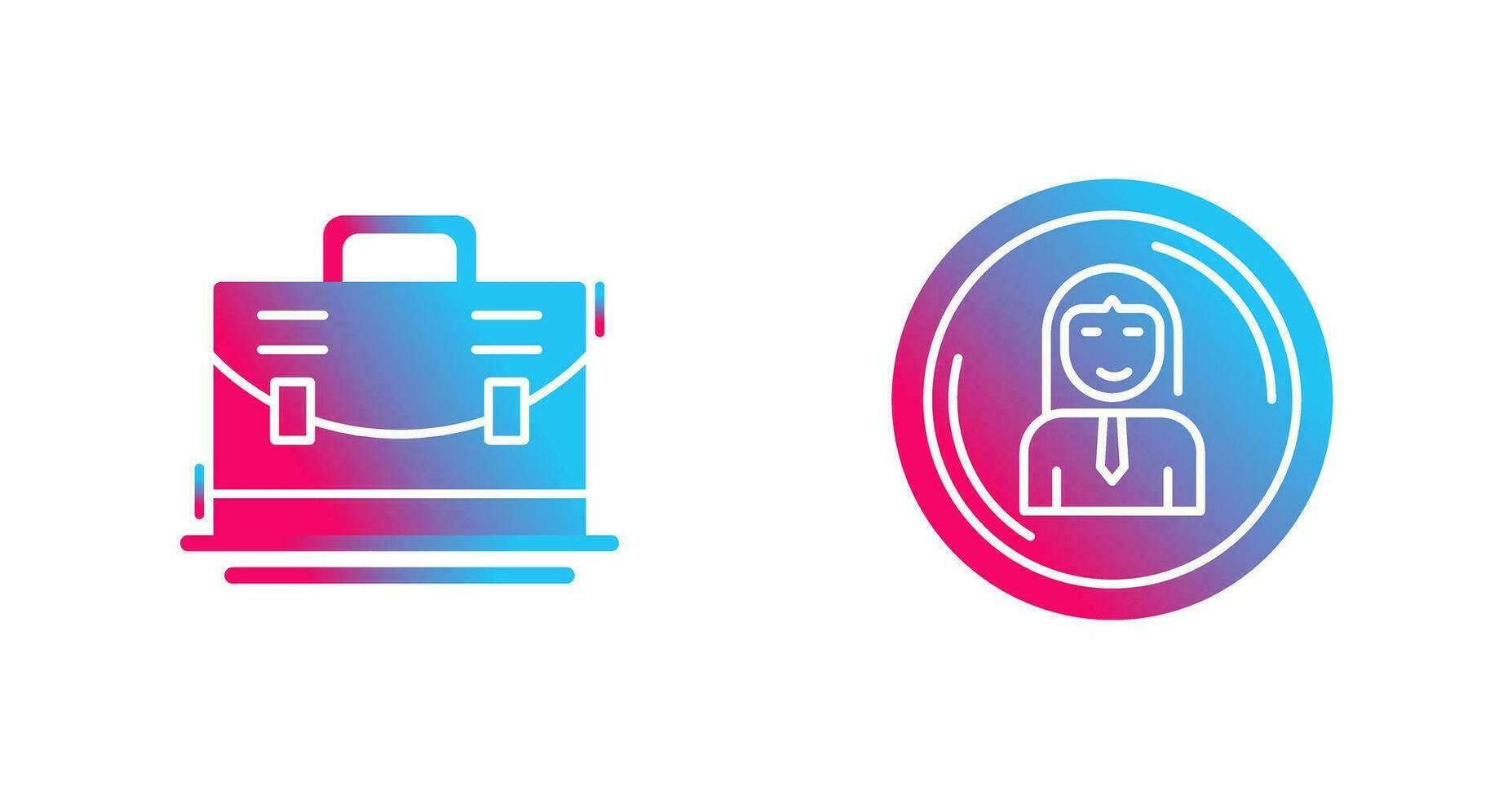 Briefcase and User Icon vector