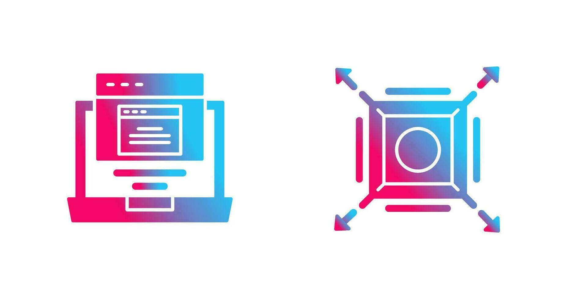 Pop Up and Maximize Icon vector
