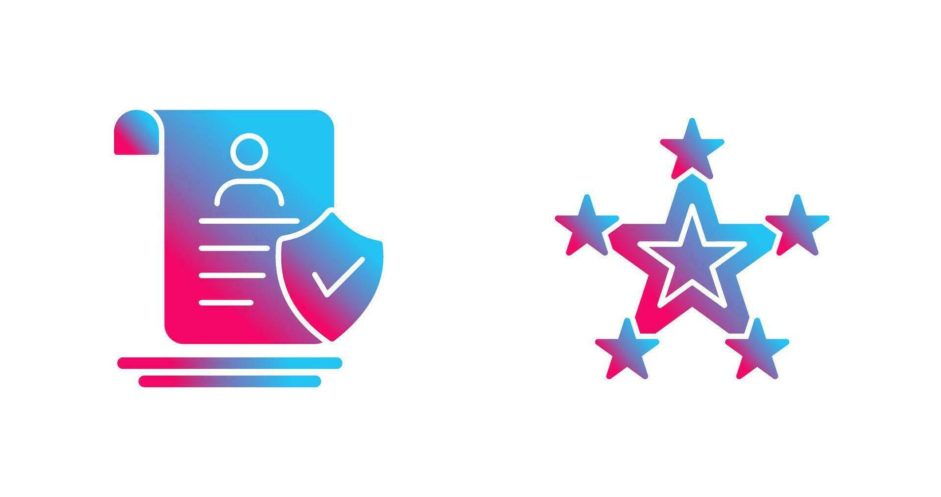 verified and star Icon vector