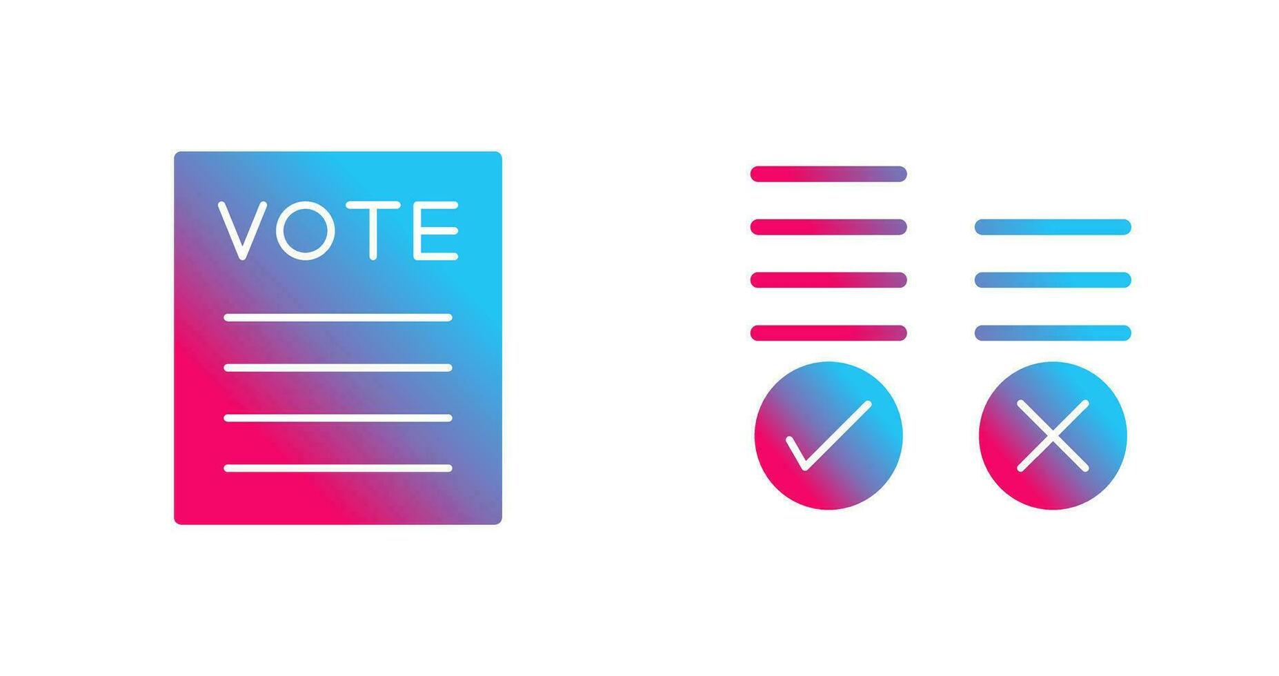 Voting Result and Vote Icon vector