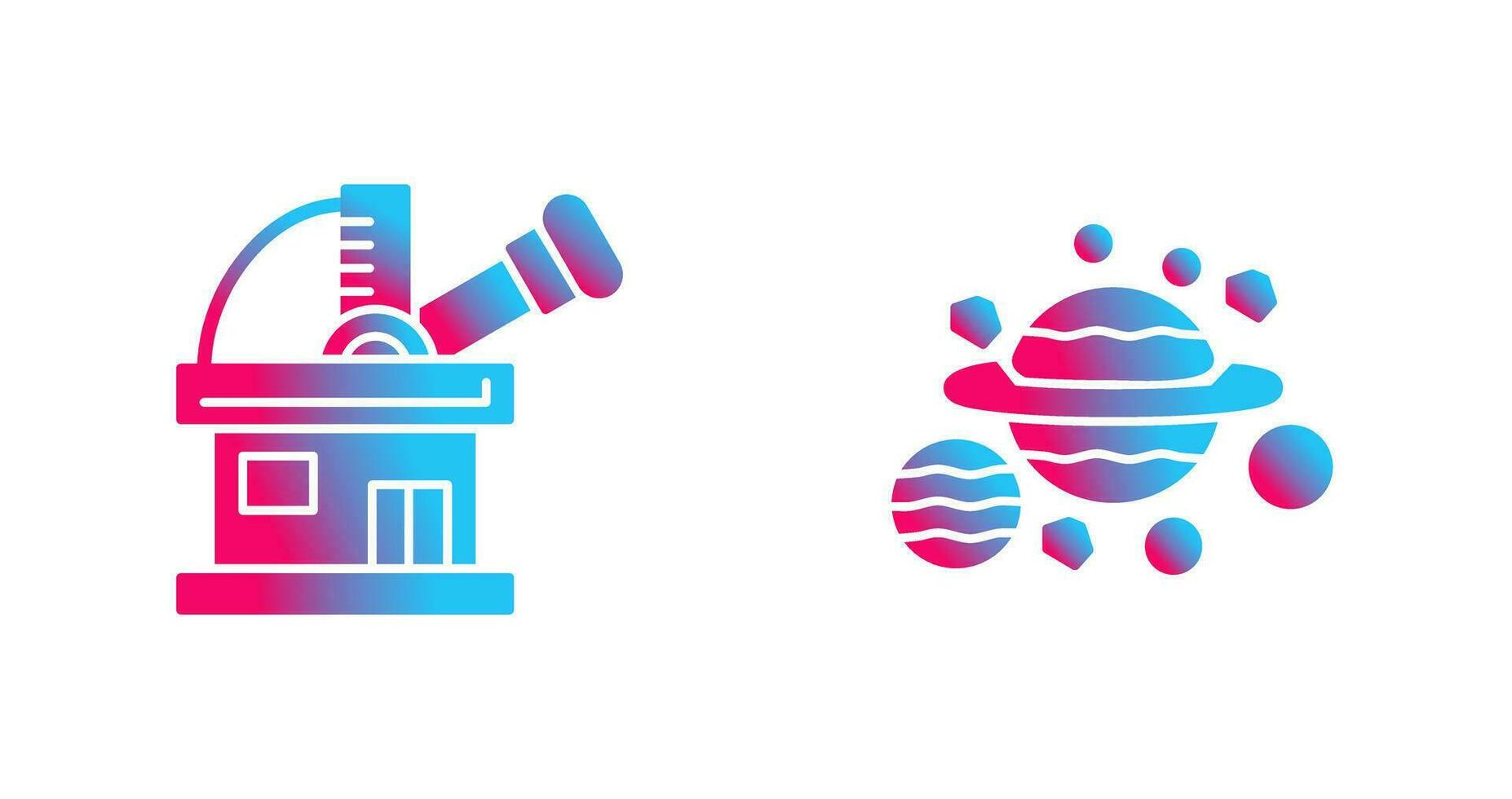 observatory and planets Icon vector
