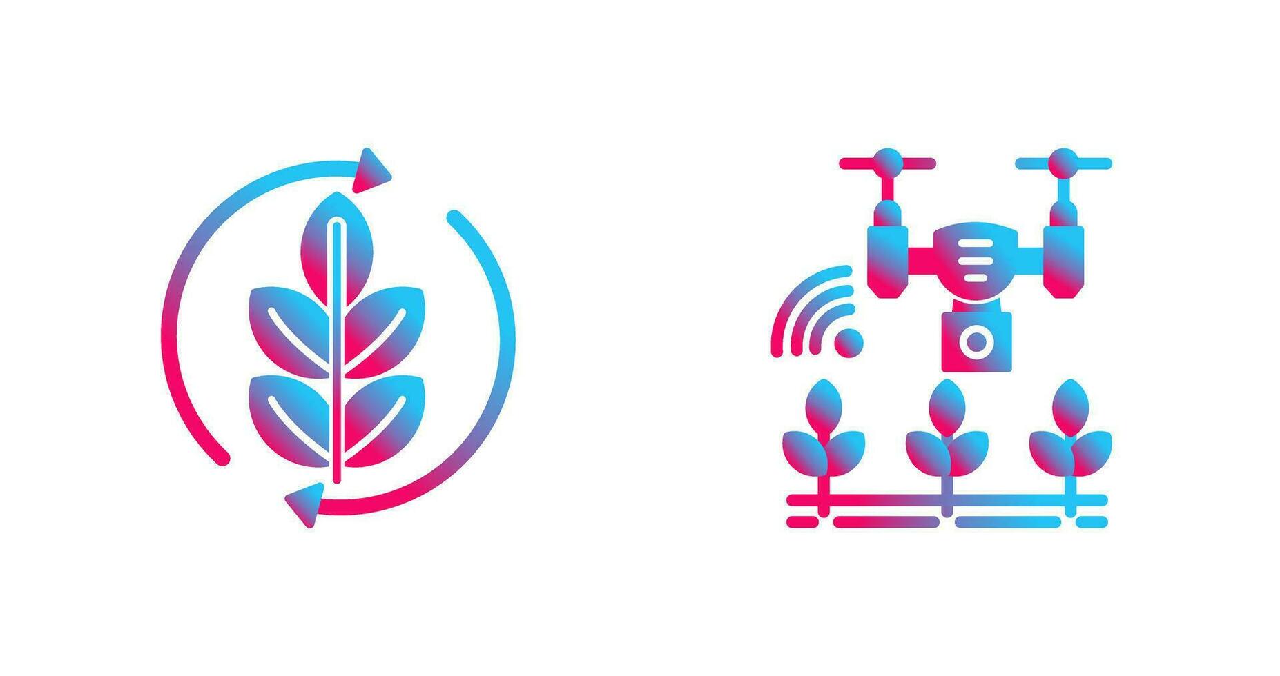 Agronomy and Smart Farm Icon vector