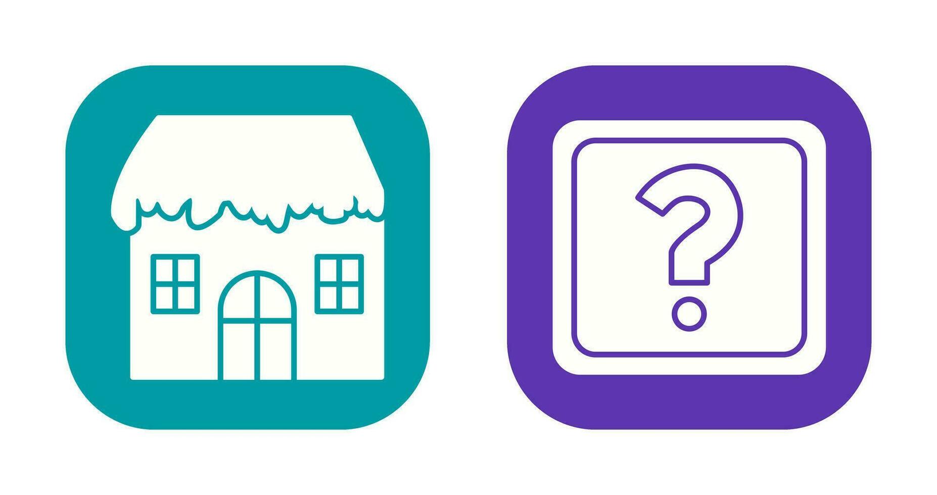 House with Snow and Question Mark Icon vector