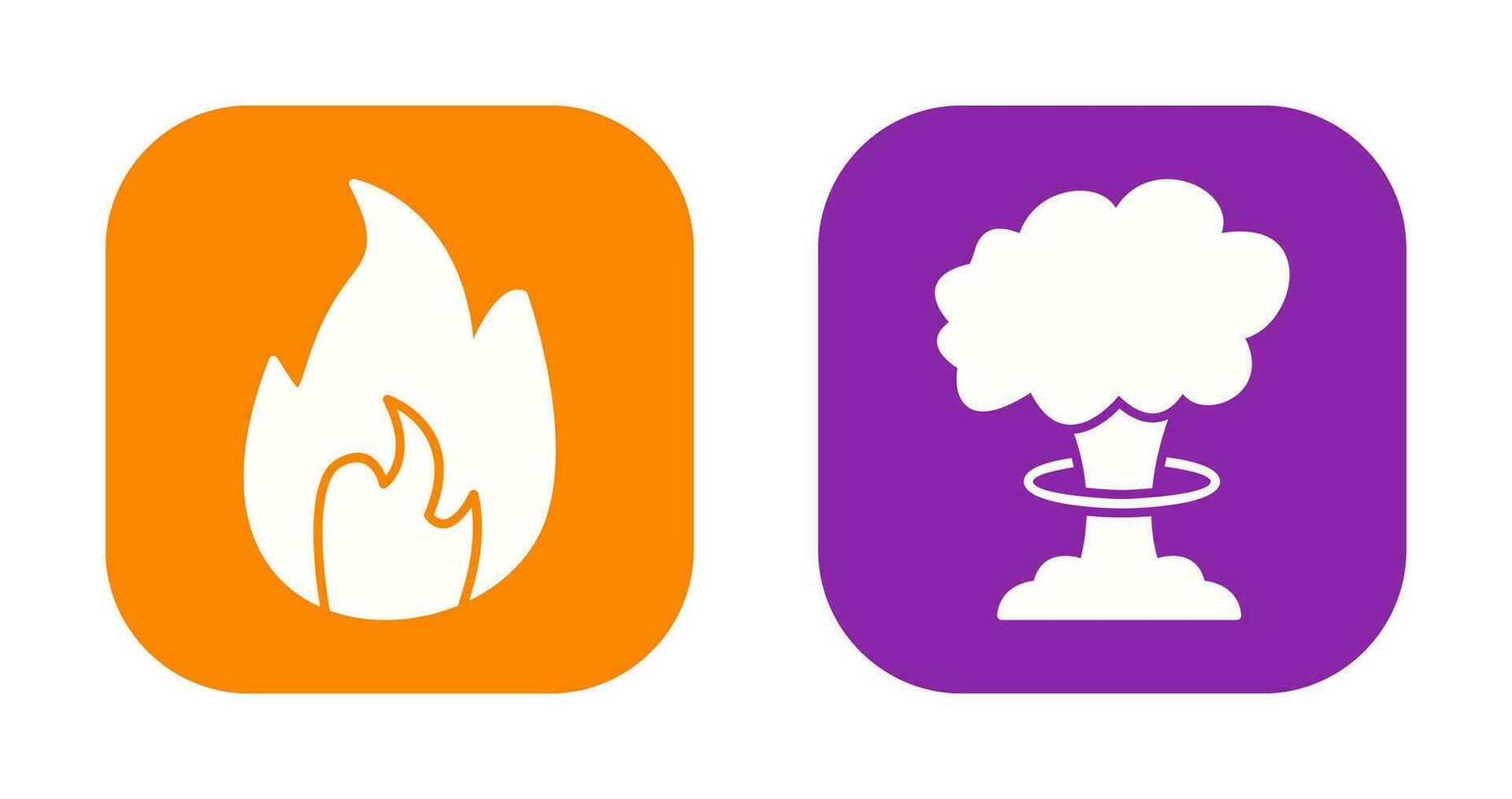 flame and bomb blast Icon vector