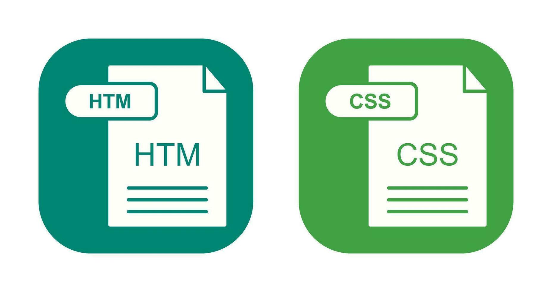 HTM and CSS Icon vector