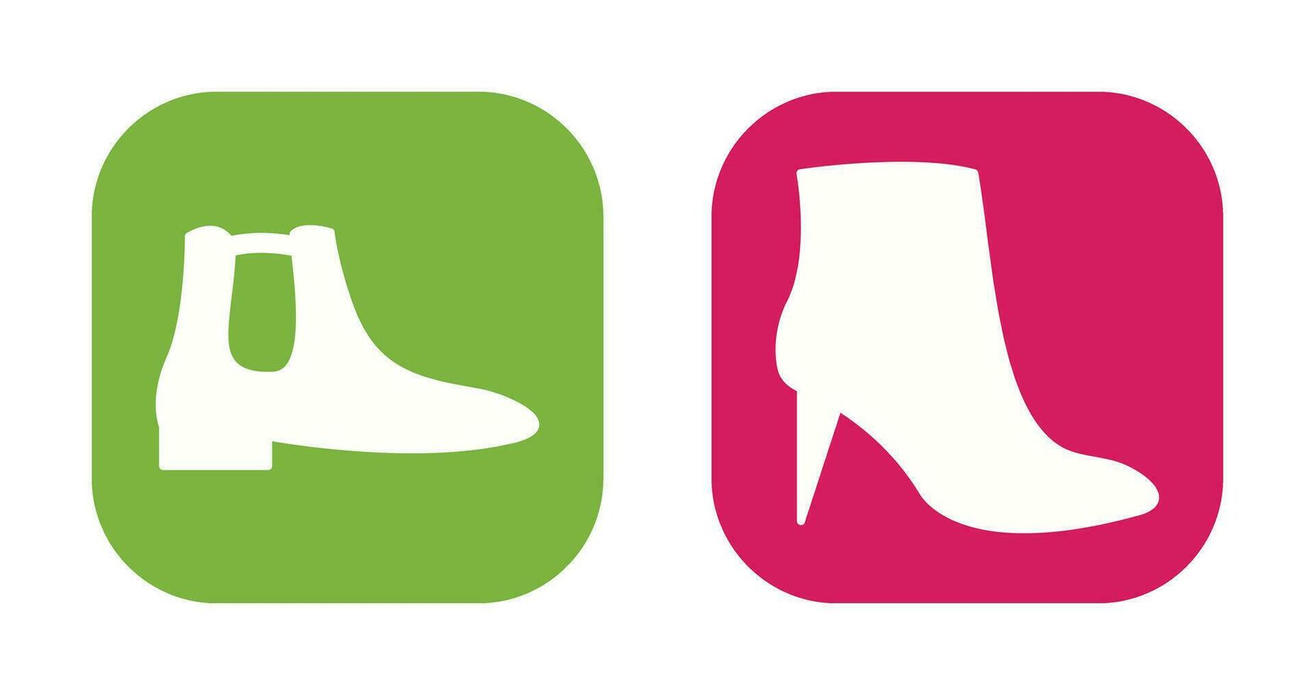 Men Boots and high heels Icon vector