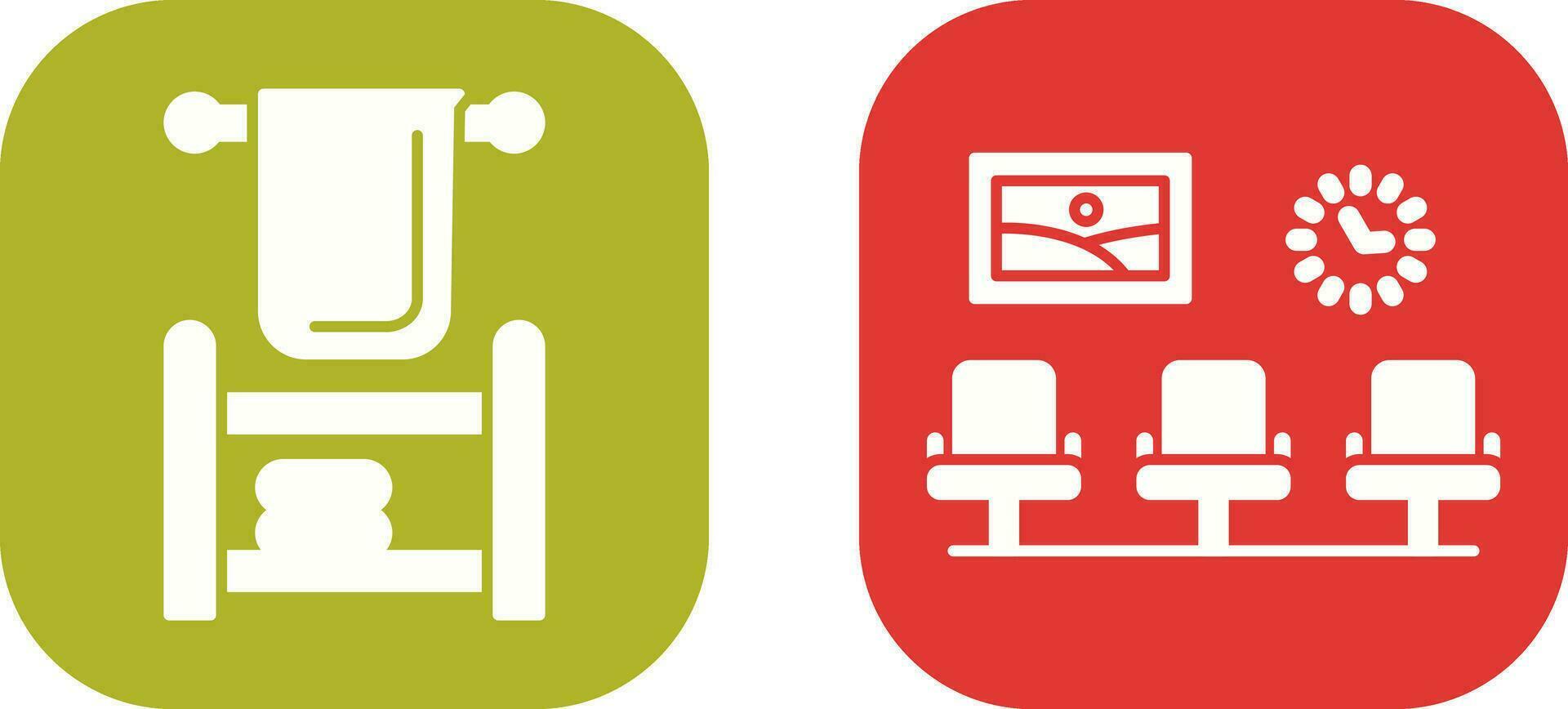 Towel and Seats Icon vector