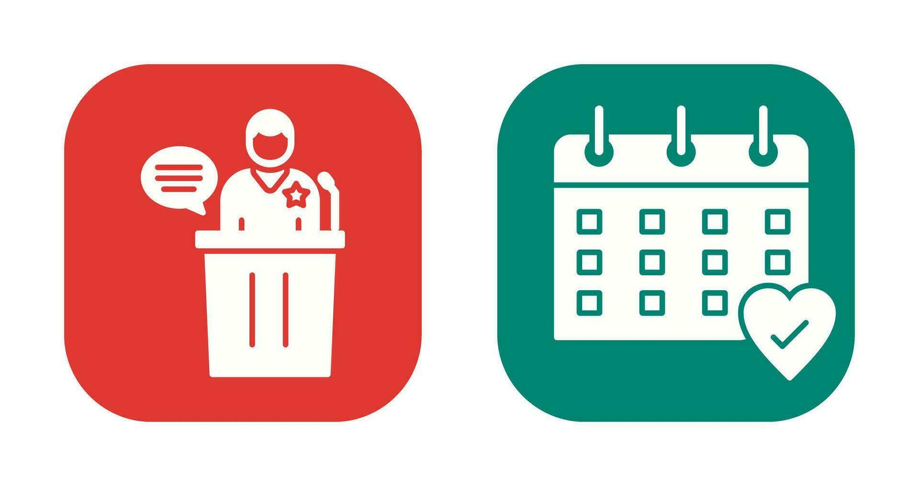 Debate and Calendar Icon vector