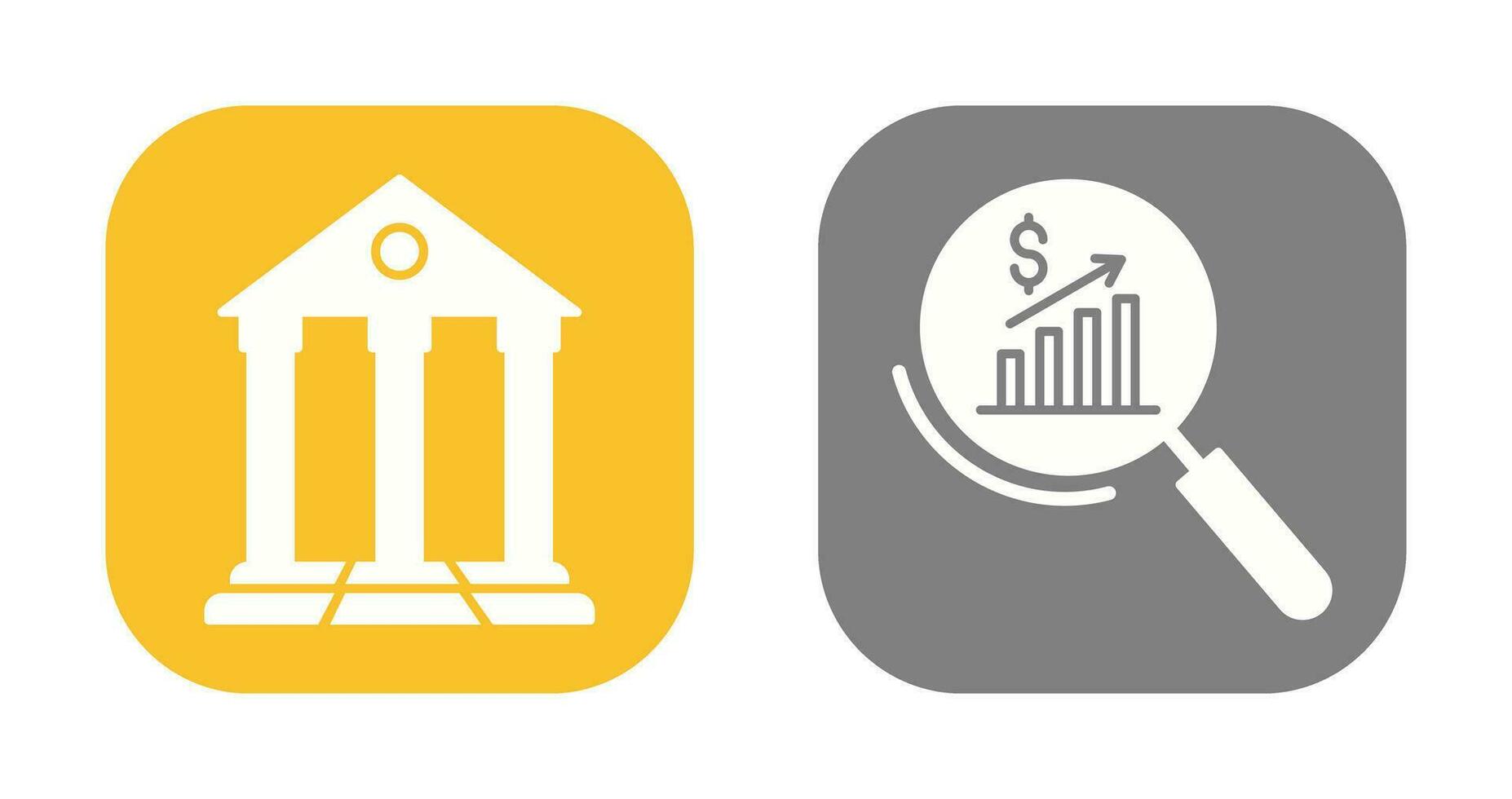 Parthenon and Statistics Icon vector