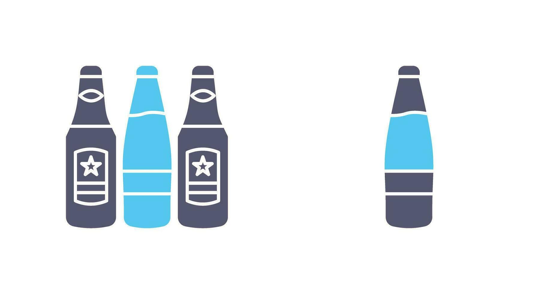 Beer Bottles and alcohol Icon vector