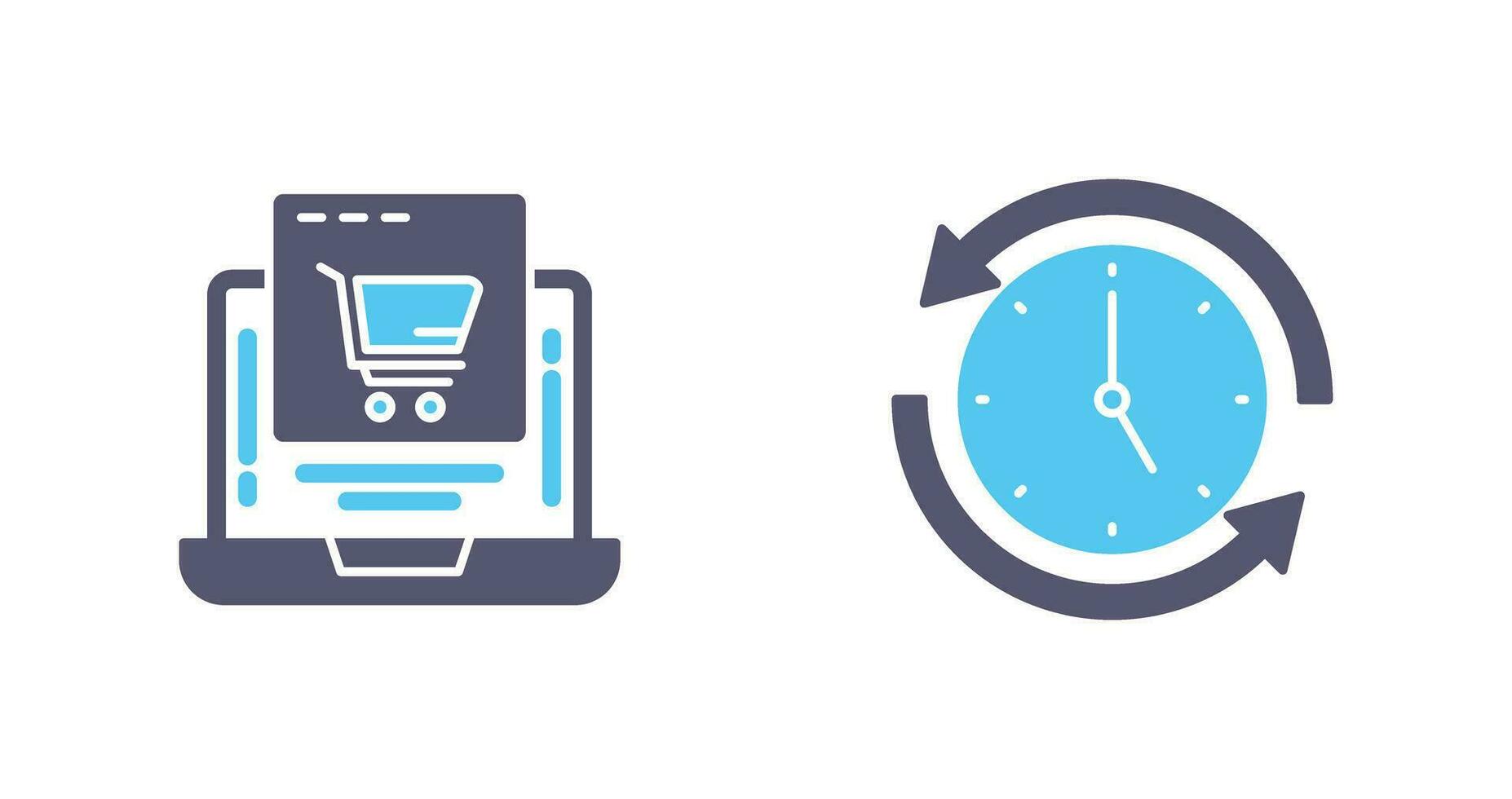 Add to Cart and Run time Icon vector
