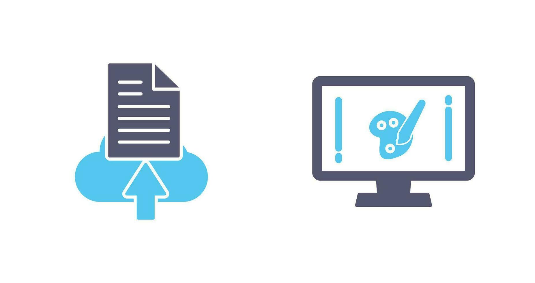 File Upload and Art Icon vector