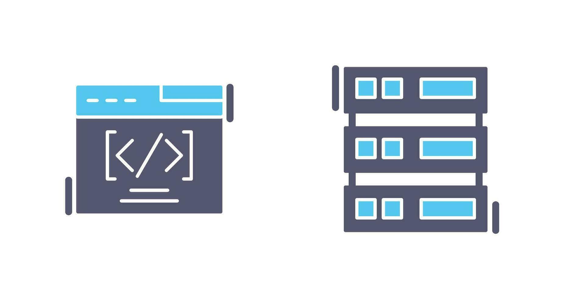Web Coding ND Server Icon vector