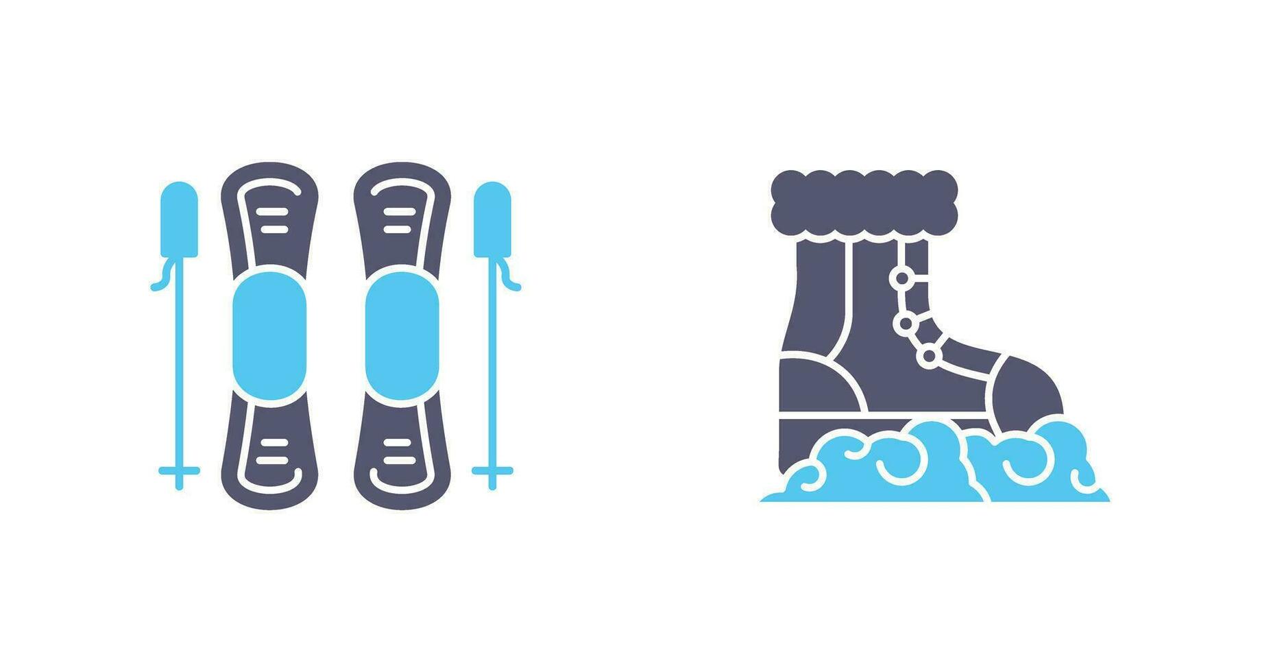 Skills and Snow Boots Icon vector