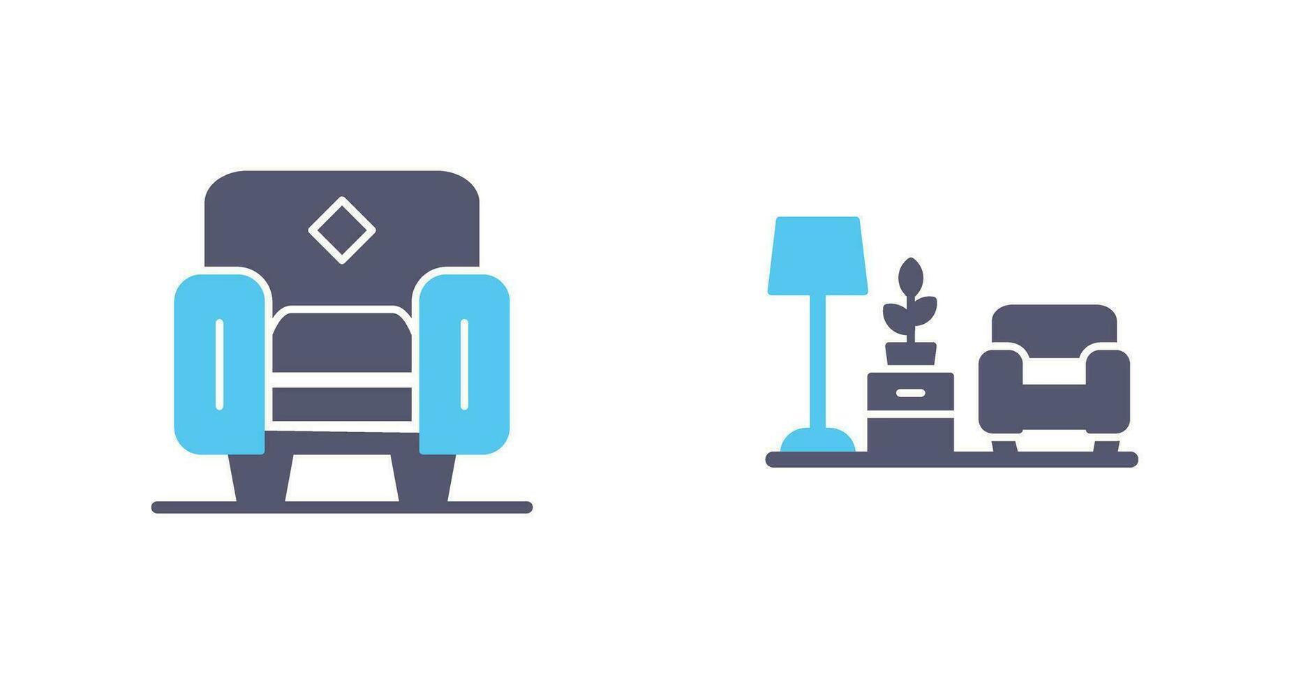 Armchair and Living Room Icon vector