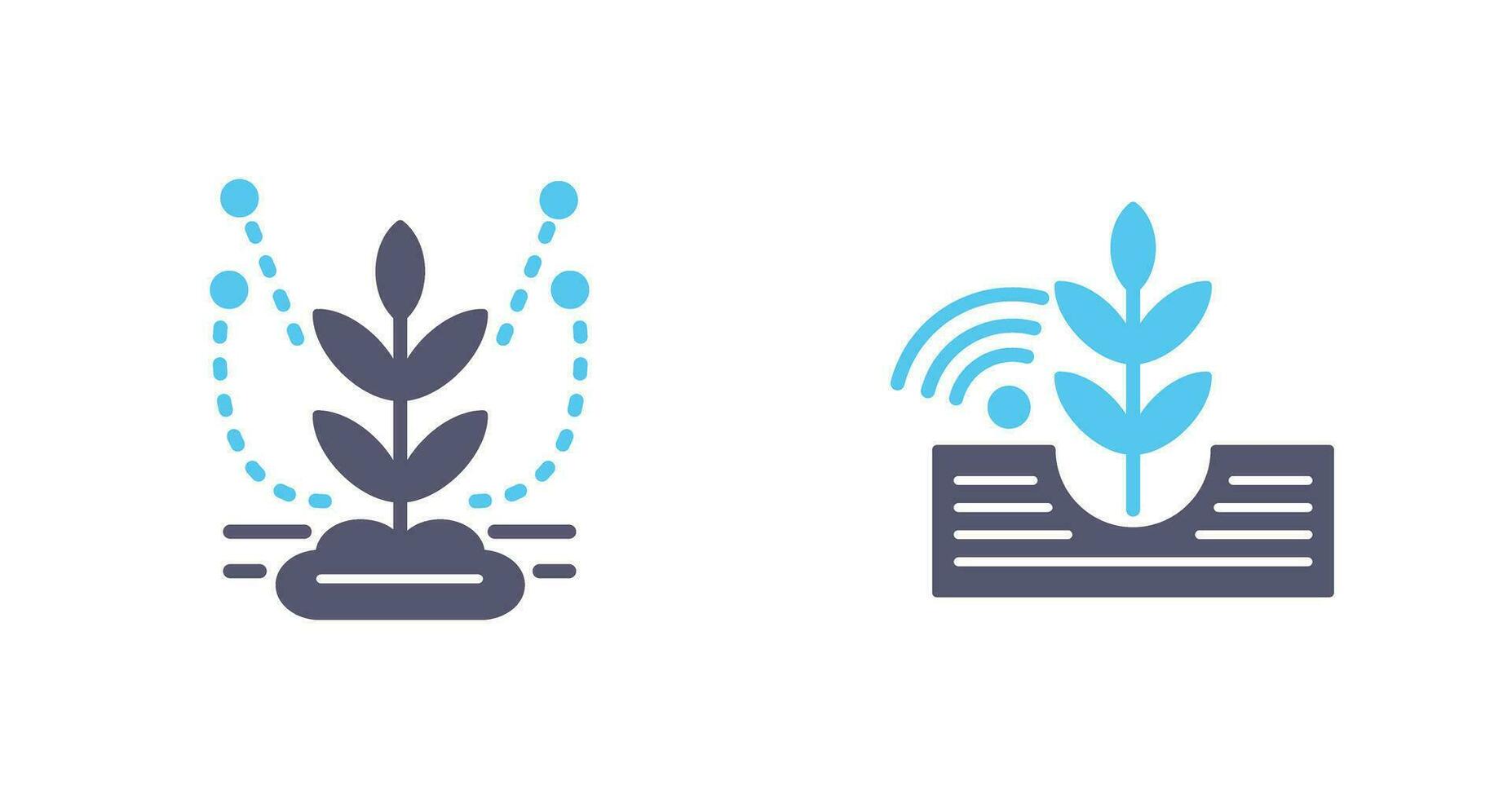 Irrigation System and Planting Icon vector