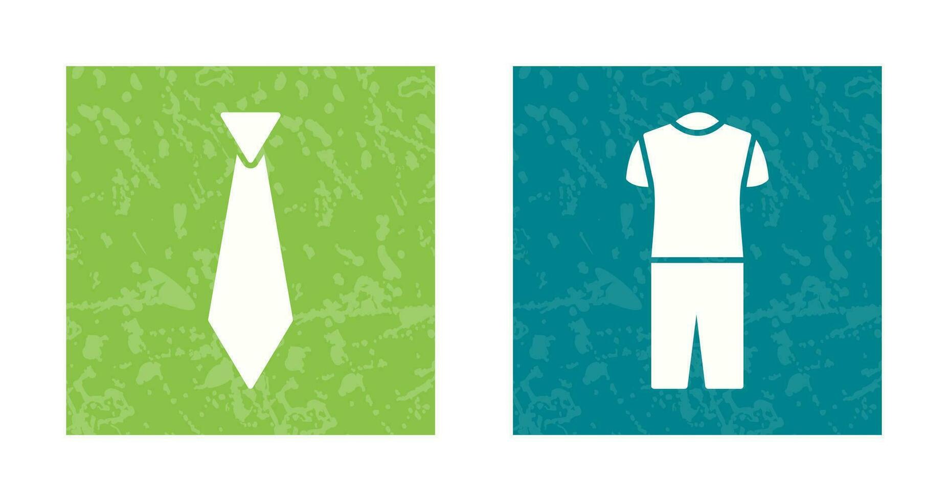 Corbata y pijama icono vector