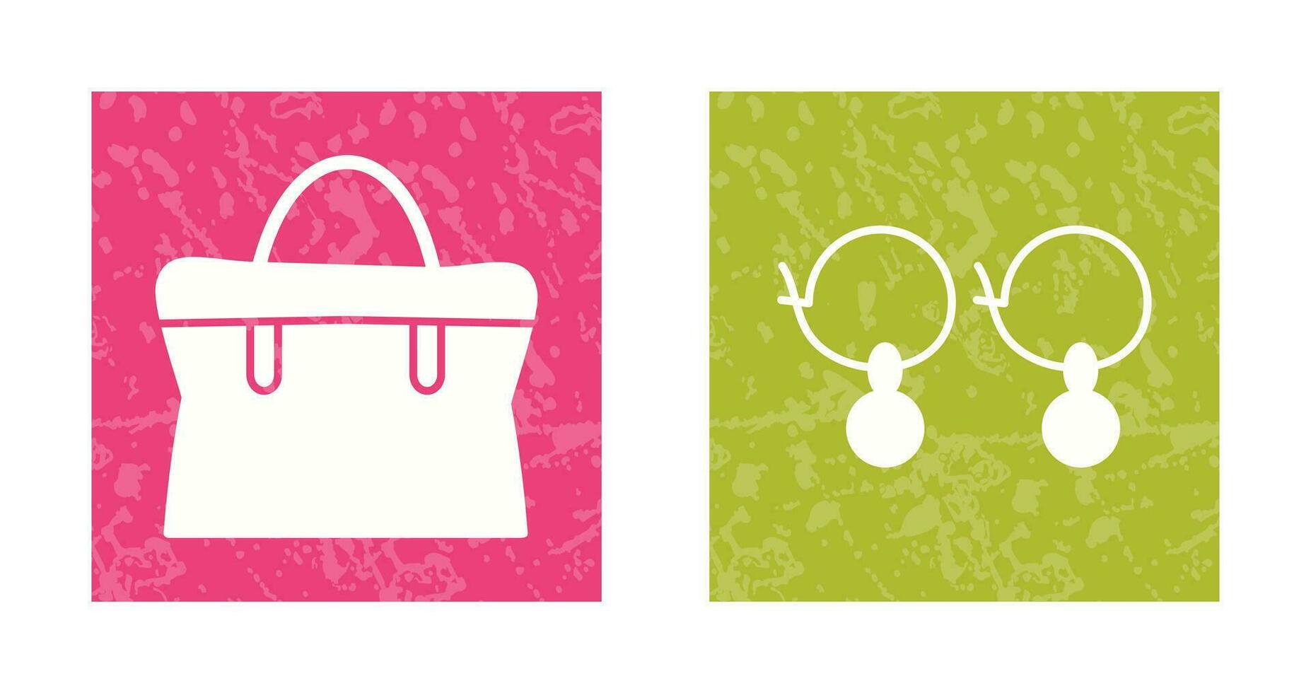 Bag and Earrings Icon vector