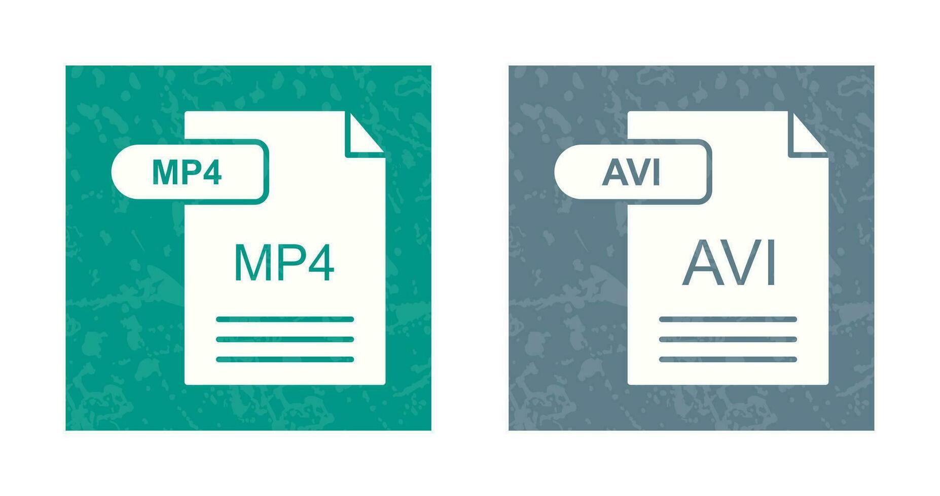 MP4 and AVI  Icon vector
