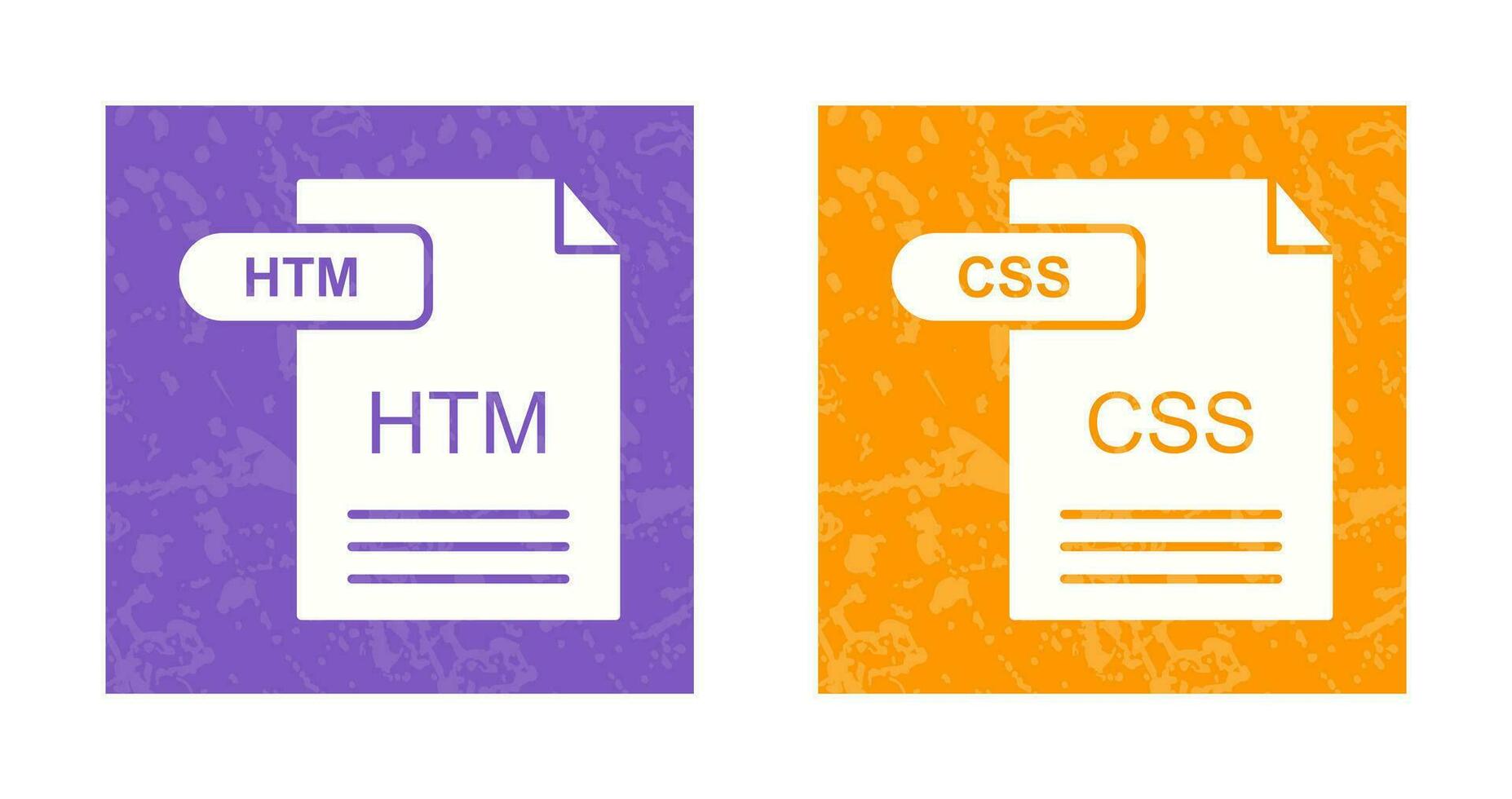 HTM and CSS Icon vector
