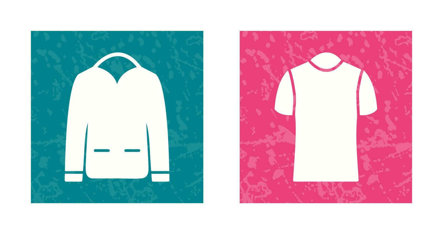 Mens Jacket and Polo Shirt Icon vector