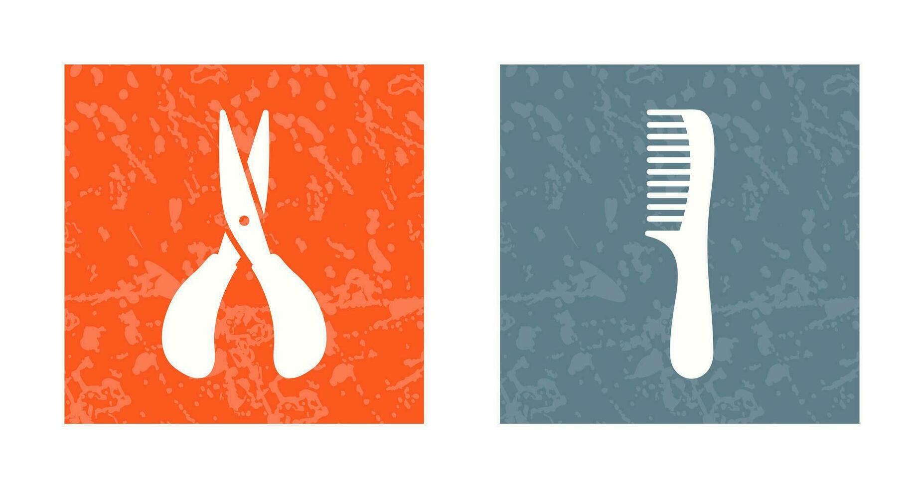 Scissor and Comb Icon vector