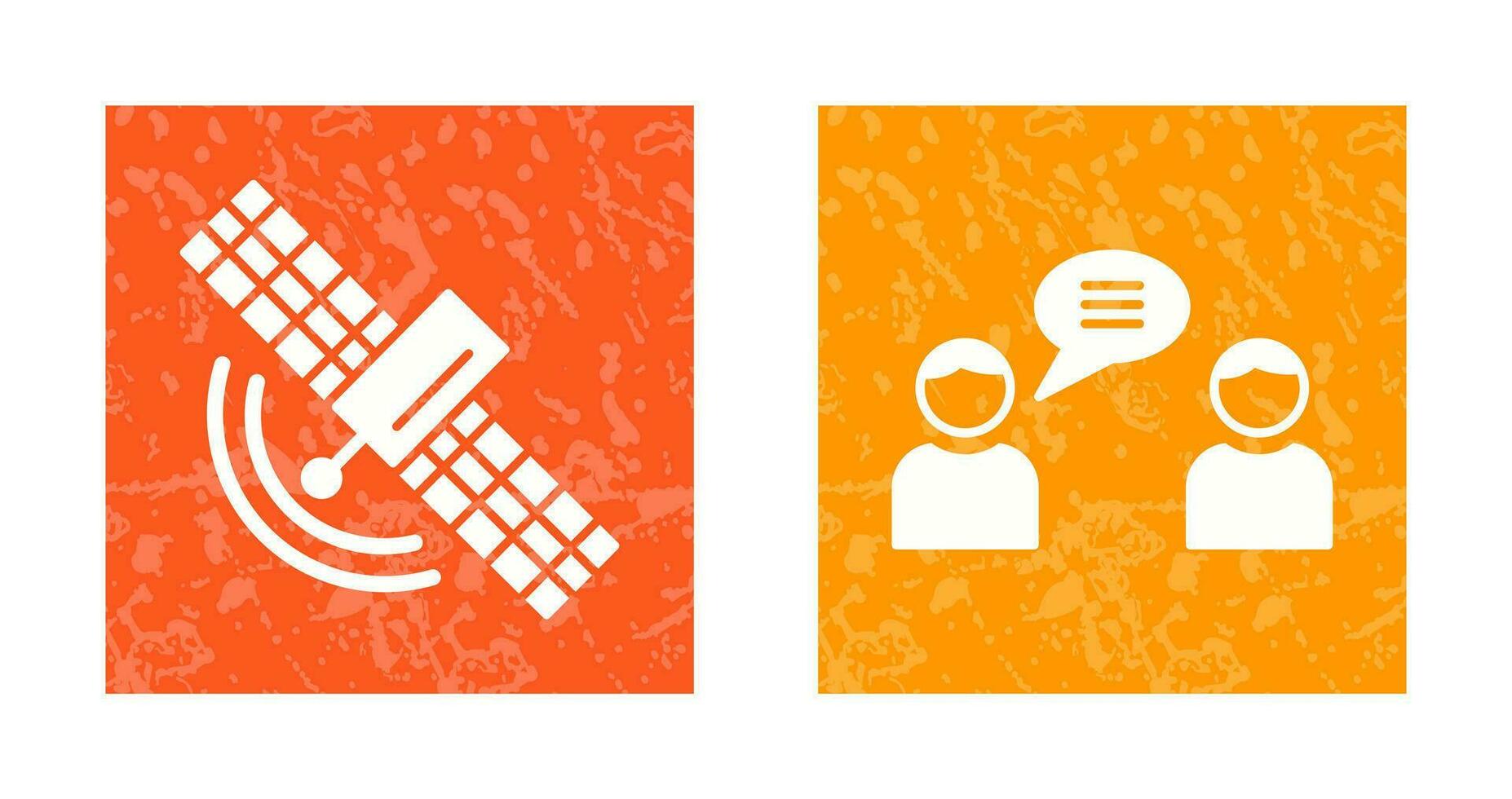 Satellite and Chatting Icon vector