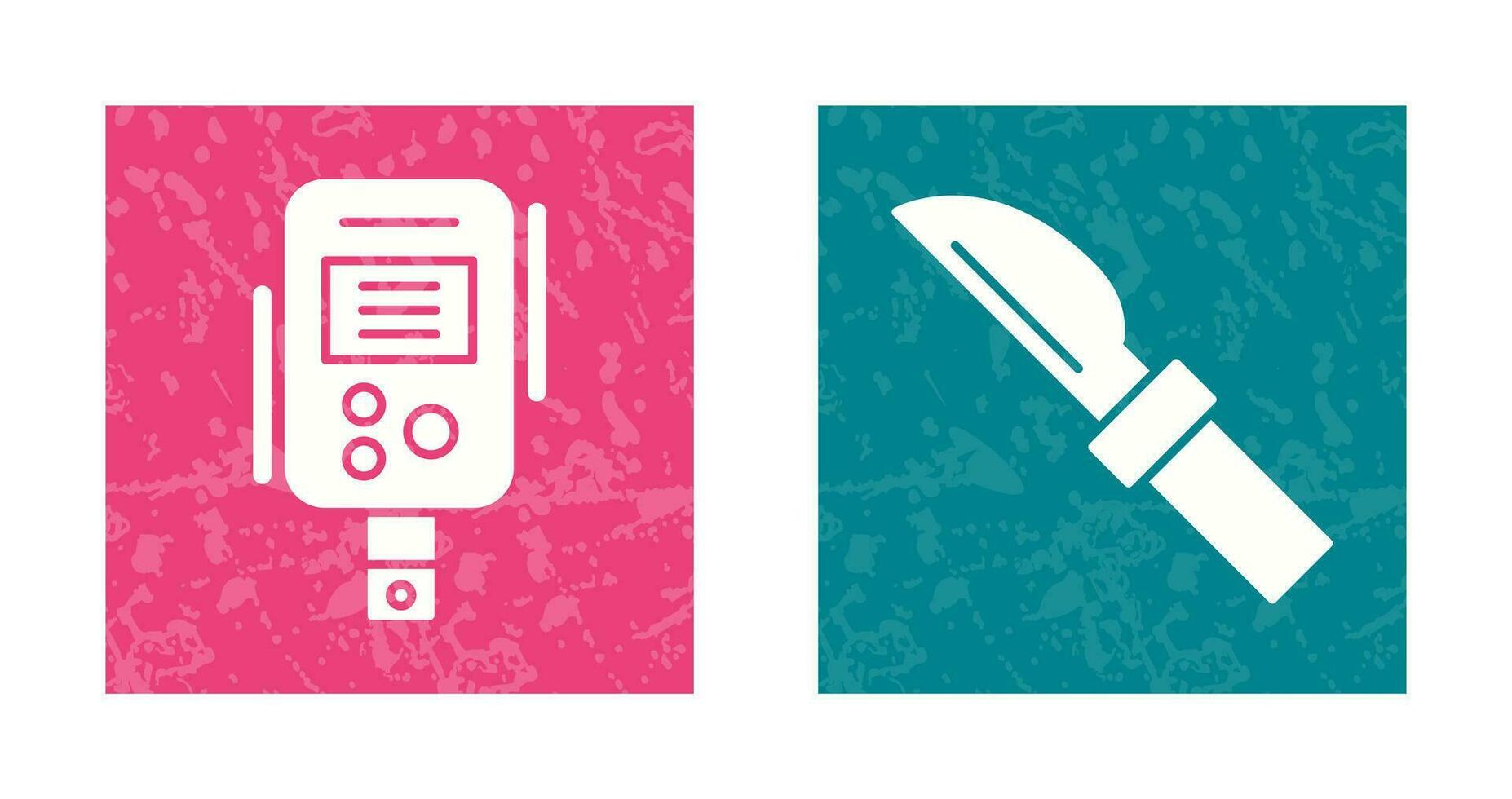 Diabetes Test and Knife Icon vector