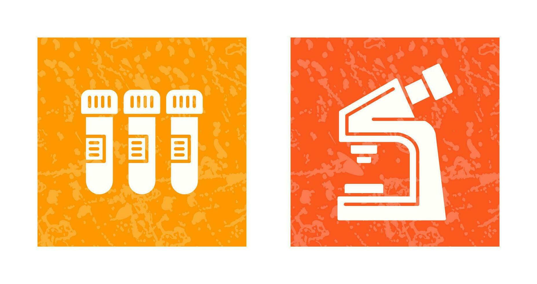 Test Tube and Microscope Icon vector